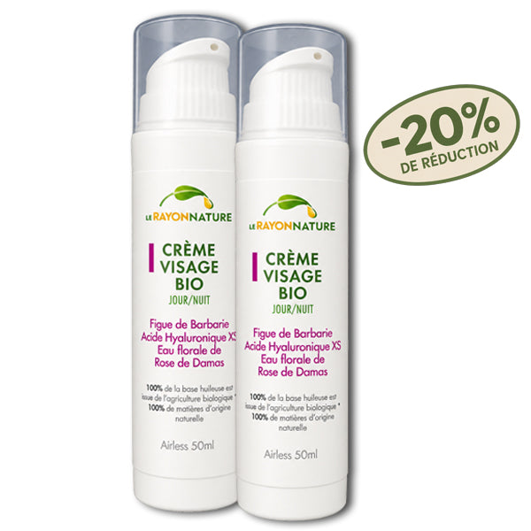 OFFRE BIS - Crème Visage bio - Figue de Barbarie et Acide Hyaluronique en faible poids moléculaire