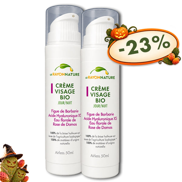 OFFRE BIS - Crème Visage bio - Figue de Barbarie et Acide Hyaluronique en faible poids moléculaire