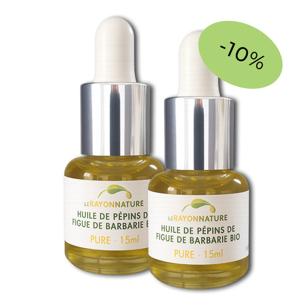Huile de pépins de figue de Barbarie bio - 2 flacons 15ml – Offre spéciale