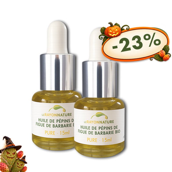 Huile de pépins de figue de Barbarie bio - 2 flacons 15ml