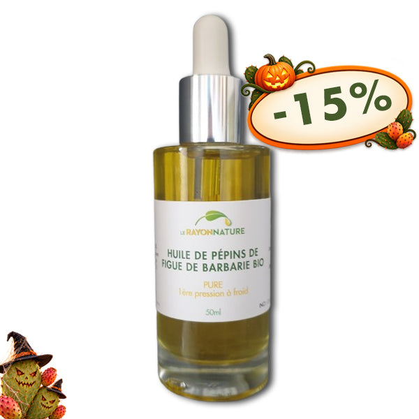 Huile de pépins de figue de Barbarie bio - 50ml - Format économique