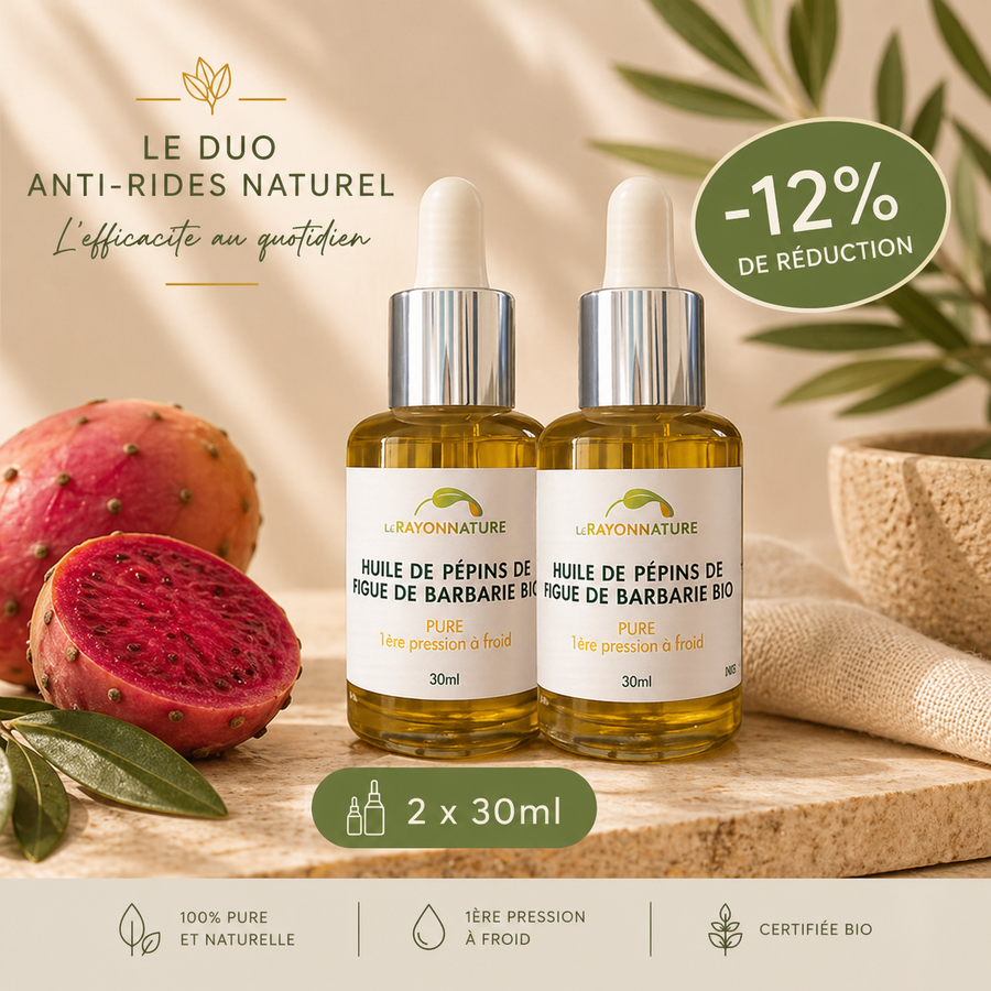 Huile de pépins de figue de Barbarie bio - 2 flacons 30ml – Offre spéciale