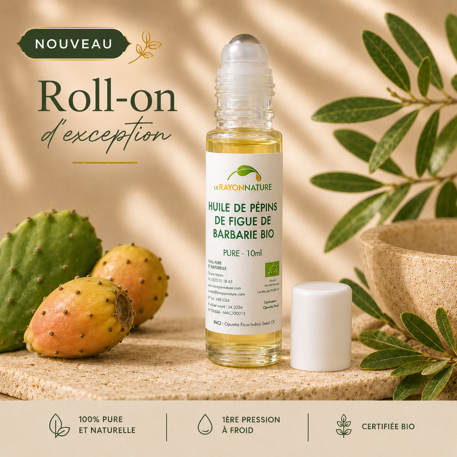 Roll-on huile de pépins de figue de Barbarie bio – 10 ml