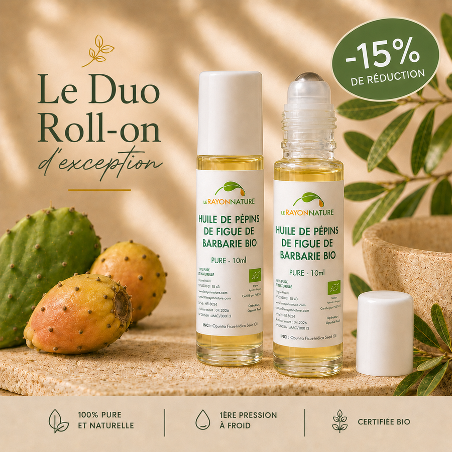 Duo Roll-on Huile de pépins de figue de Barbarie bio - Offre spéciale
